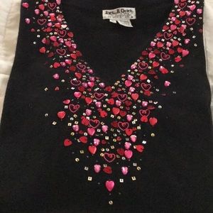 VALENTINES Beaded “Heart” Sweater